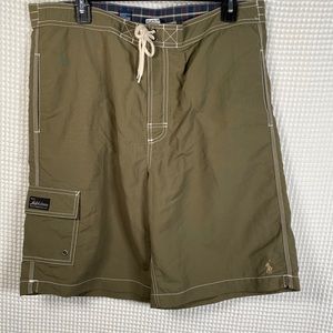 Polo by Ralph Lauren short, men,used olive polyester size M